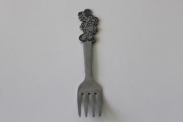 Bonny Japan stainless fork, vintage Disney Minnie Mouse baby size silverware