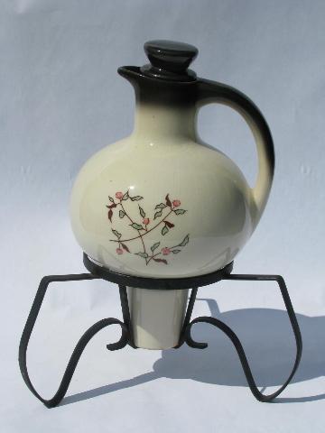 Brock - California pottery, hand-painted Wildflower coffee carafe