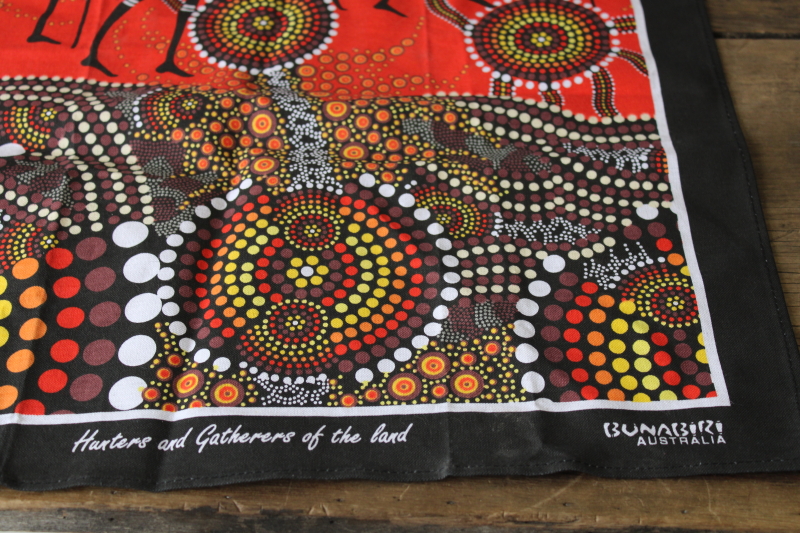 Bunabiri Australia Aboriginal print cotton towel wall hanging art ethnic decor
