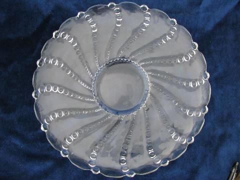 Burple pattern vintage Anchor Hocking glass, large cake plate