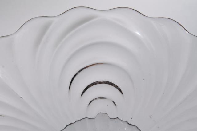 Cambridge Caprice vintage crystal clear elegant glass, large bowl w/ center foot