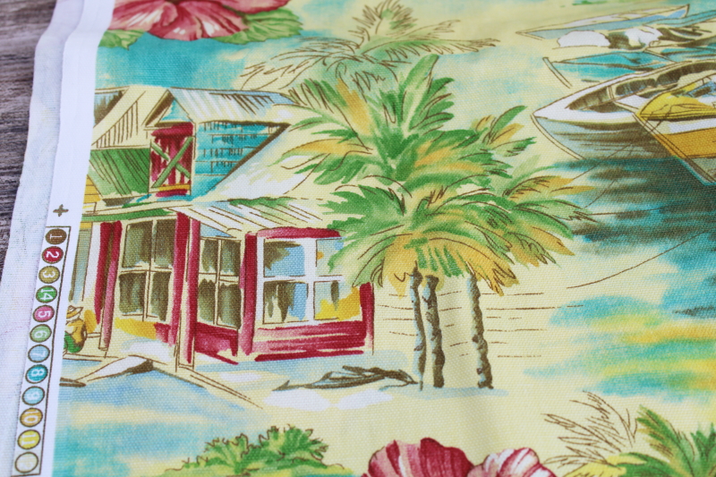 Carribean Soul Waverly print cotton fabric for home decor projects or frameable art