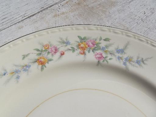 Cashmere floral vintage Homer Laughlin Georgian china plates set of 8