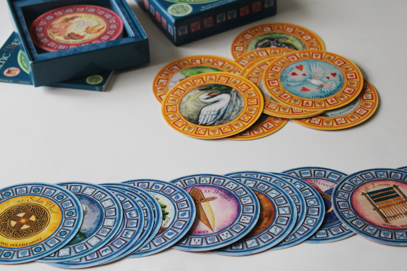 Celtic Messages tarot deck w/ book, complete set round cards divination symbols Joules Taylor