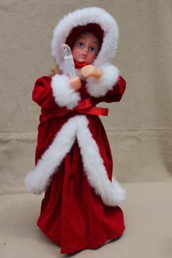 Christmas animated figures, large moving dolls, angel & Santa for holiday decorations