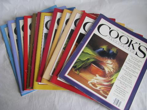 Cook's / Cooks Country magazines, out-of-print back issues lot