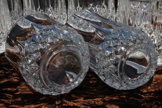 Cristal d'arques Longchamp french crystal tumblers, high ball & low ball glasses