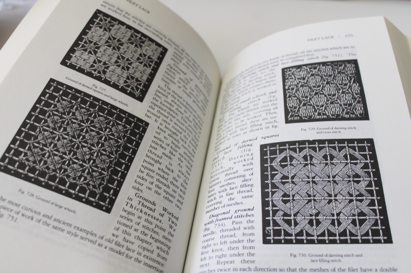 DMC Encyclopedia of Needlework, 1970s vintage reprint 1870s lacemaking, embroidery  fancywork
