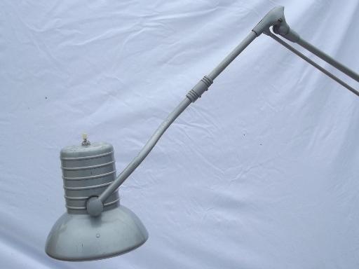 Dazor floating fixture work light, vintage industrial floor lamp 
