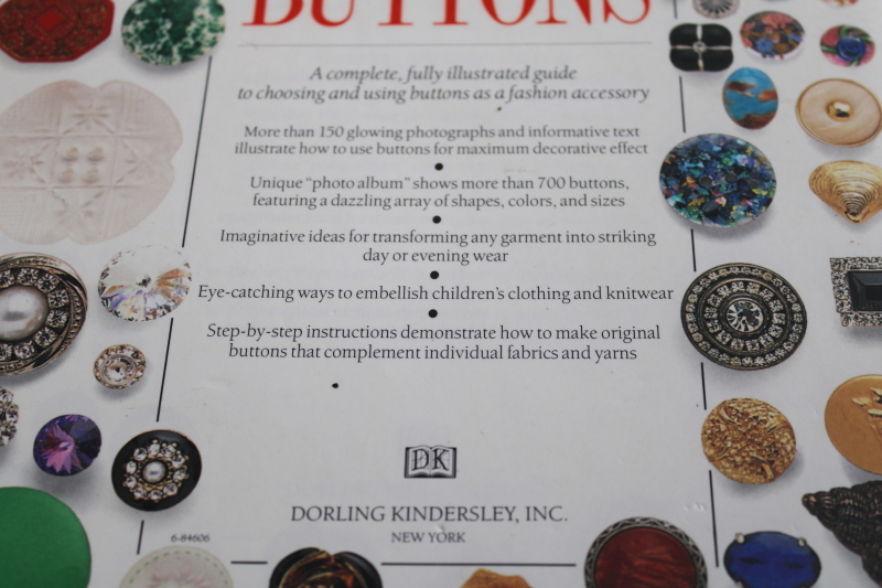 Dorling Kindersley Button Book, collecting, using buttons, making your own buttons