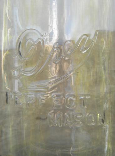 Drey Perfect Mason 2 quart fruit canning jar, vintage storage canister