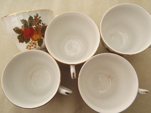 English Harvest Wedgwood china, vintage dinnerware set for 10