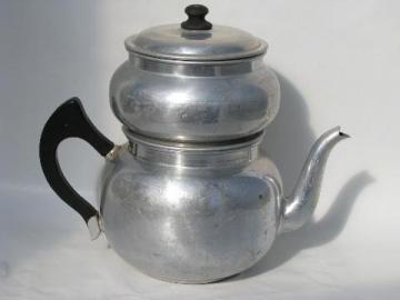 Enterprise aluminum vintage dripolator coffee pot for stovetop