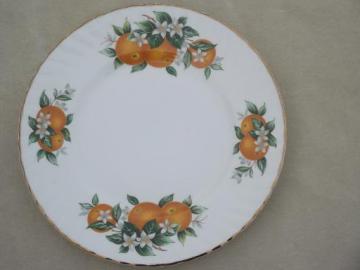 Florida Oranges Elizabethan salad plate, vintage English bone china