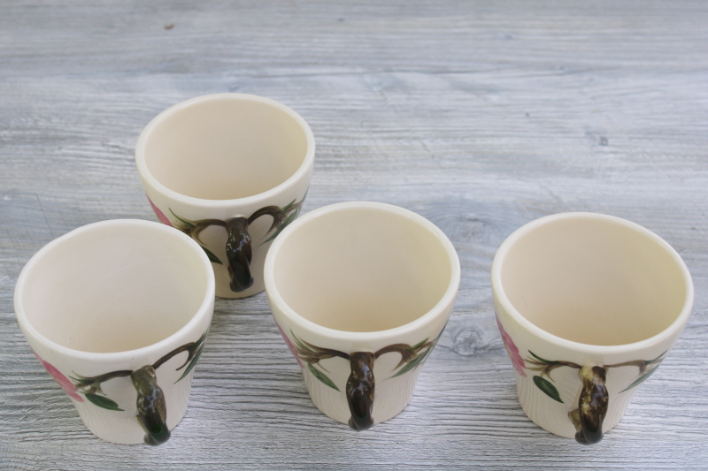 Franciscan Desert Rose pattern large mugs or coffee cups, vintage USA pottery dinnerware