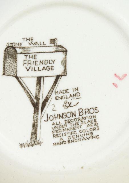 Friendly Village Johnson Bros vintage china, set of 10 berry bowls