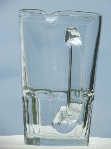 Gibraltar Libbey glass pitcher, vintage restaurant ware glass pitcher