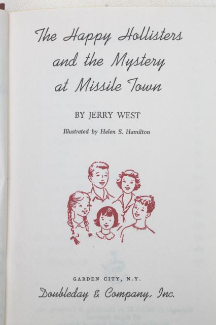 Happy Hollisters 60s vintage children's mystery series books, Missile Town, Haunted House