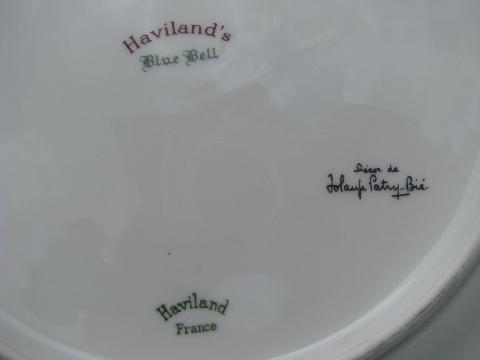 Haviland's Blue Bell pattern, vintage Haviland - France china dinner plate