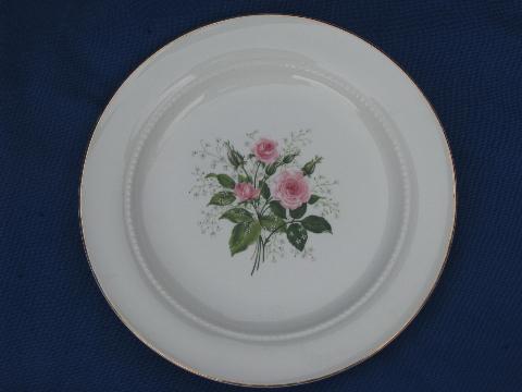 Heather Rose vintage Hall Superior china bread & butter or cake plates