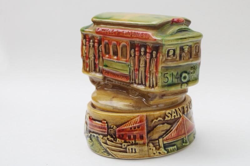I Left My Heart in San Francisco vintage music box, Powell Hyde Mason cable car
