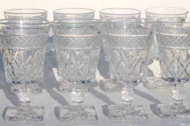 Imperial Cape Cod crystal clear vintage water goblets wine glasses set of 8