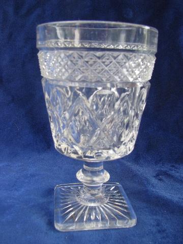 Imperial glass Cape Cod pattern water glasses, set of 8 goblets, mint condition