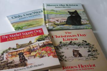 James Herriot cat  dog stories, lot of four picture books Ruth Brown  Peter Barrett art