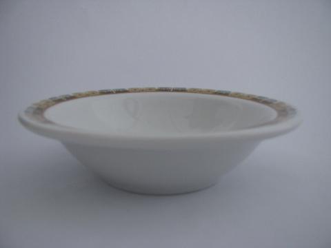 Kon-Tiki mod vintage Shenango china railroad or restaurant soup bowls