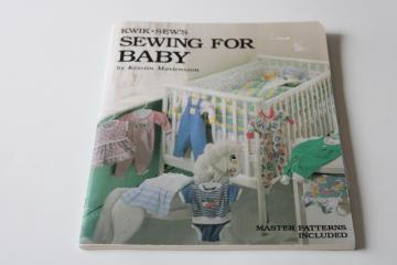 Kwik Sew Sewing for Baby book, includes complete uncut master patterns vintage 1990