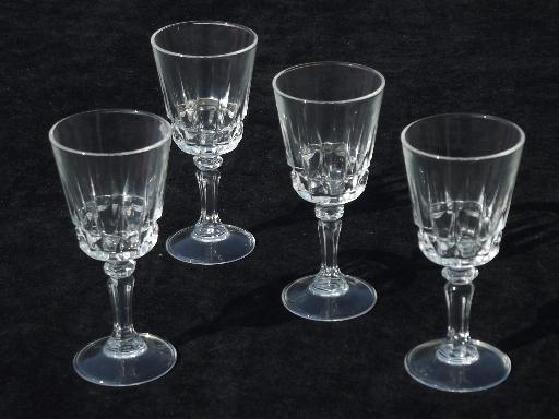 Lady Victoria french glass stemware, cordial glasses sherry wine glass set
