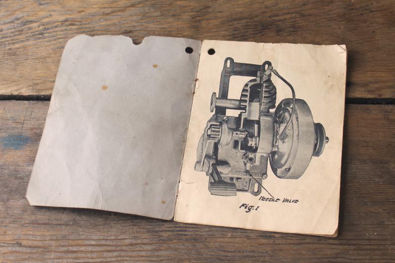 Magtag multi-motor (hit and miss) engine, original instruction booklet w/ diagrams