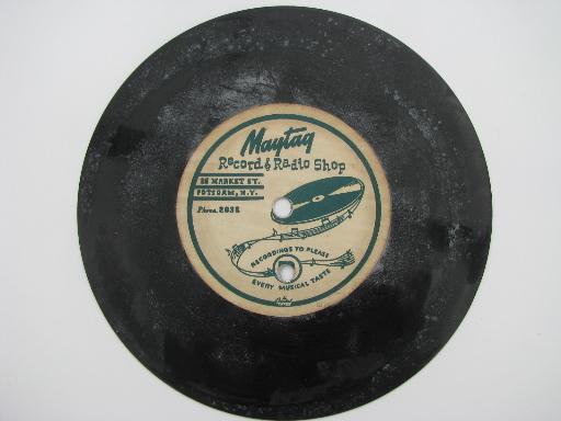 Maytag Record and Radio Shop, Potsdam NY Mid century vintage advertising