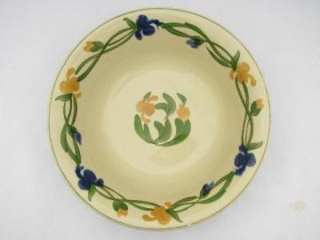 Mexico hand-painted flowers, TitianWare English china bowl, vintage Adams-England