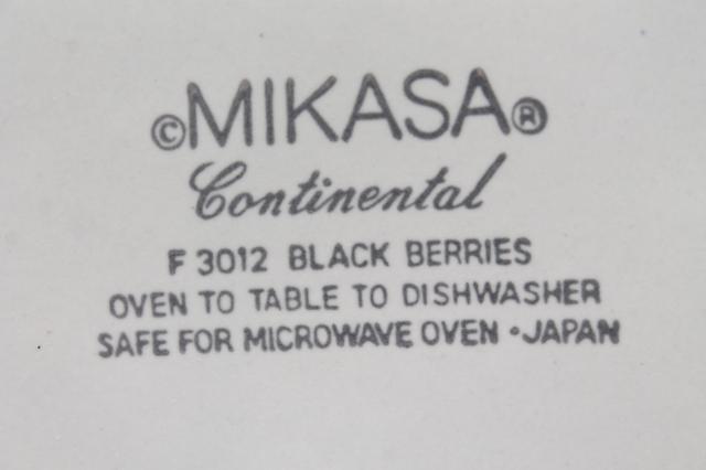 Mikasa Black Berries blackberries vintage soup tureen covered bowl w/ blackberry floral