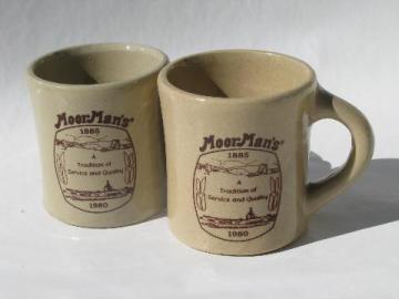 Monmouth - Western stoneware pottery coffee mugs, MoorMan's feed