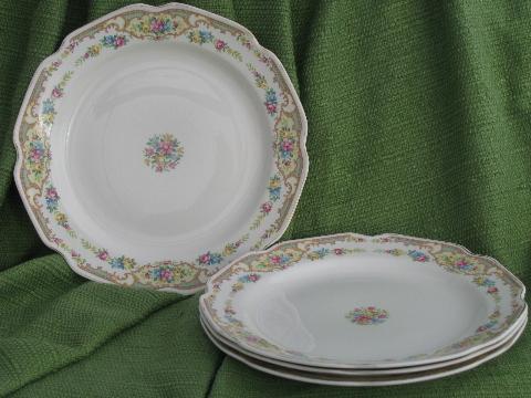 Mt. Clemens pottery Mount Clemens Mildred, lot of 4 china plates