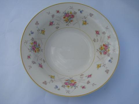New Princess tiny flowers pattern, vintage American Limoges china, bowls lot
