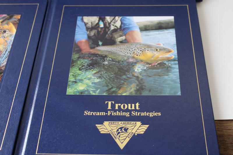 North American freshwater game fish & trout fishing books lot, fisherman guides 