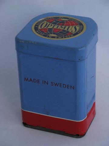 Optimus 80, vintage brass camp stove in travel case, made in Sweden