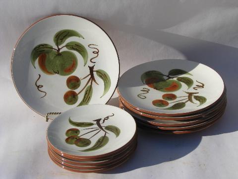 Orchard Song fruit vintage Stangl pottery dishes, bowls, plates, cups & saucers
