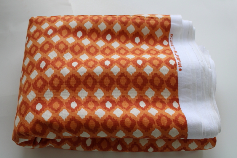 PK Lifestyles decorator cotton fabric 7 plus yards, Cirque Spice adobe orange screen print