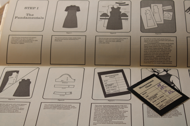 Perfect Fit vintage sewing pattern making system, draft your own patterns alter style  sizing