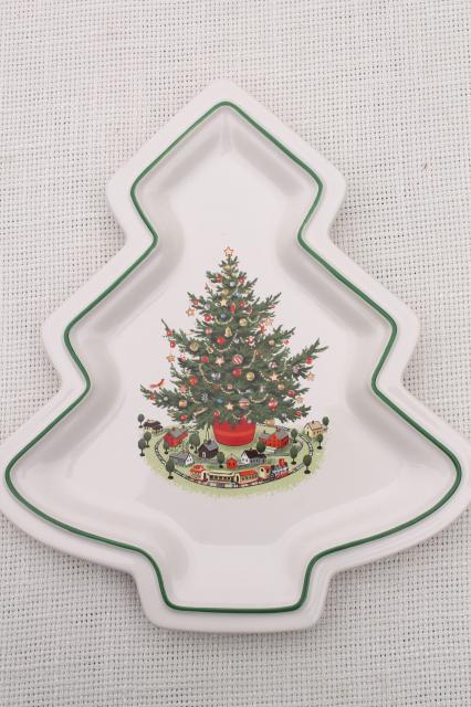 Pfaltzgraff Christmas Heritage holiday dishes - Cookies for Santa, star, bell, tree shapes