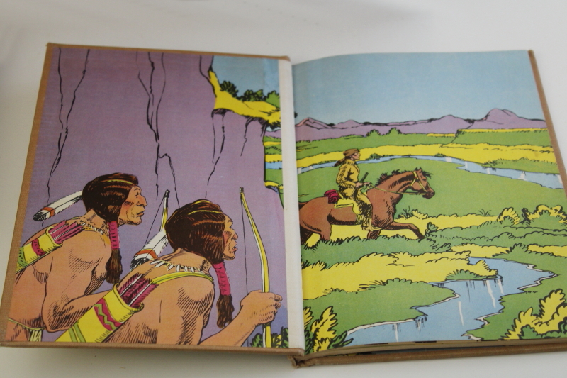 Sanford Tousey illustrated Davy Crockett biography mid century vintage childs history