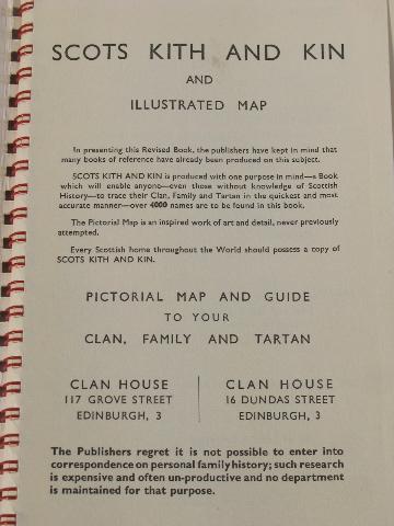 Scots Kith & Kin, family clan names book, geneology history