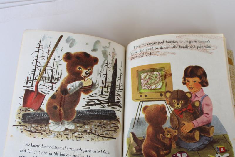 Smokey the Bear vintage Little Golden Book Richard Scarry illustrations