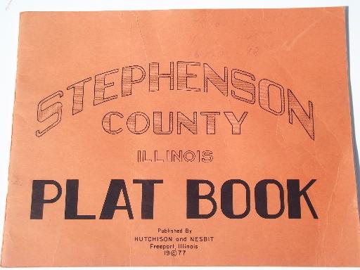 Stephenson County northen Illinois Freeport area plat books, 1977 & 1988