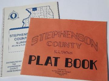 Stephenson County northen Illinois Freeport area plat books, 1977 & 1988