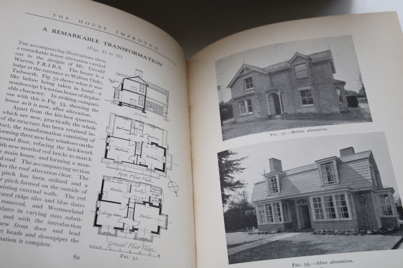 The House Improved, 1930s vintage English remodeling design book from Country Life Homes  Gardens editor